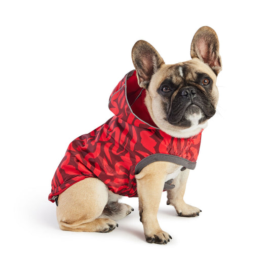 Reversible Elasto Fit Raincoat Red Red Dog Raincoats Premium - detail view