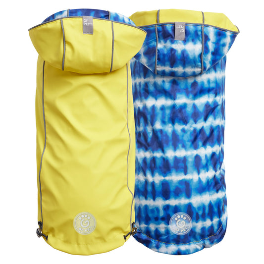 Reversible Elasto Fit Raincoat Yellow Blue Dog Raincoats Pet - main product image