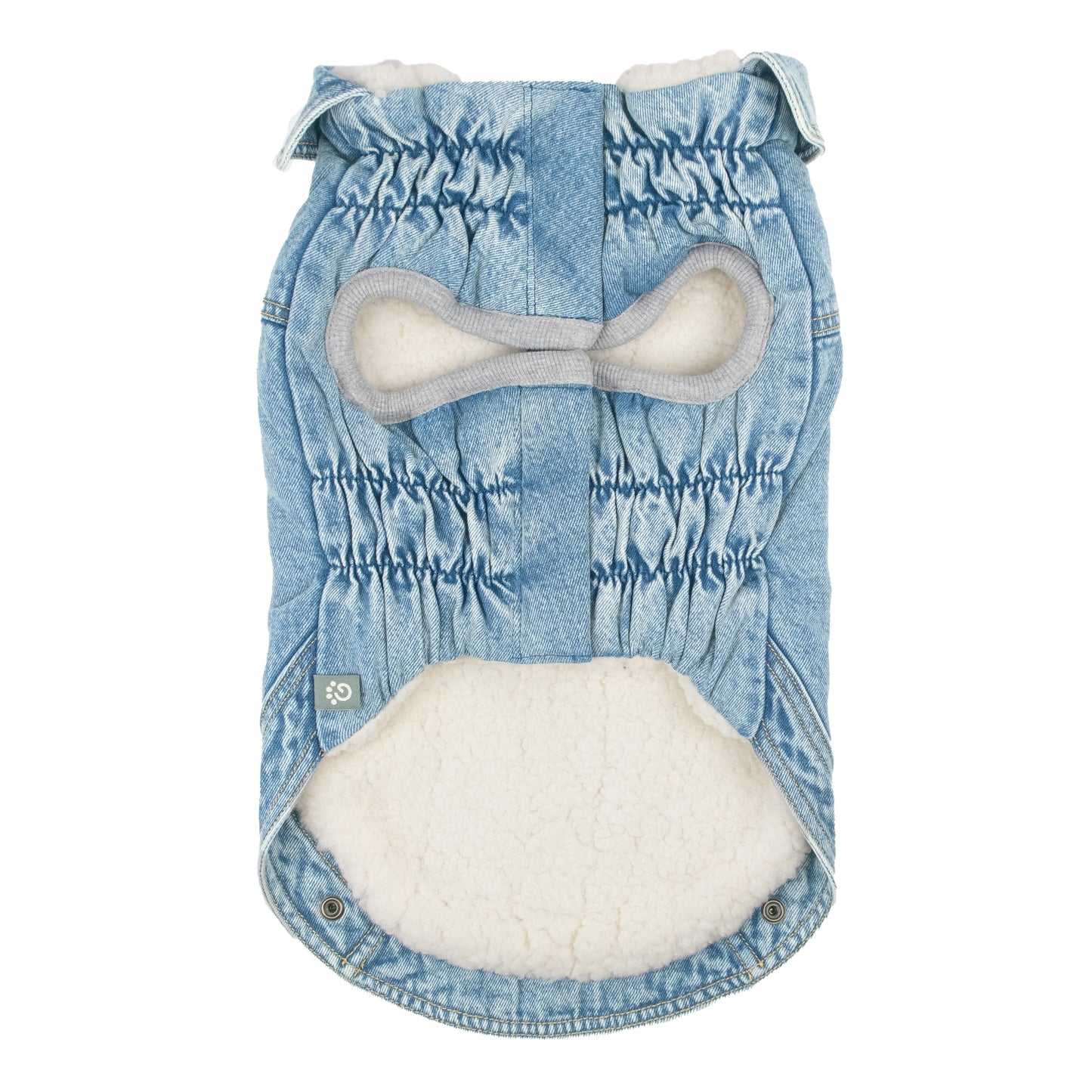 Denim Jacket Light Wash Dog Apparel Premium Pet Supply - lifestyle view