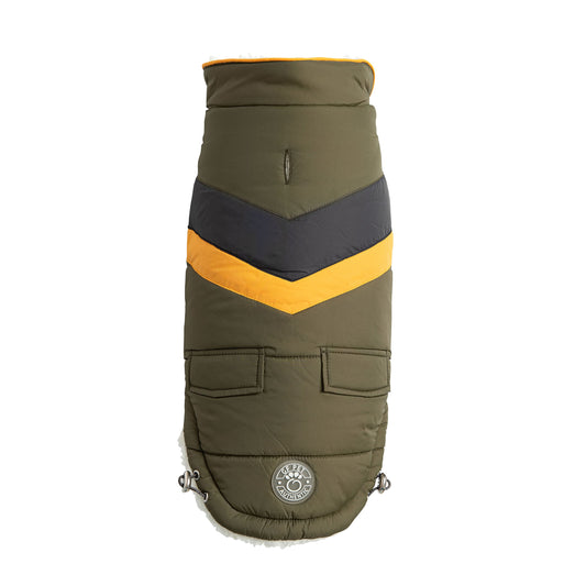 Alpine Puffer - Dark Khaki - main product view | Dog Jackets at Purrfect Pet Kingdom