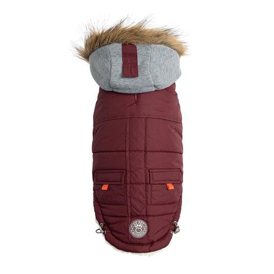 Winter Sailor Parka Burgundy Dog Jackets Premium Pet Supply - main product image