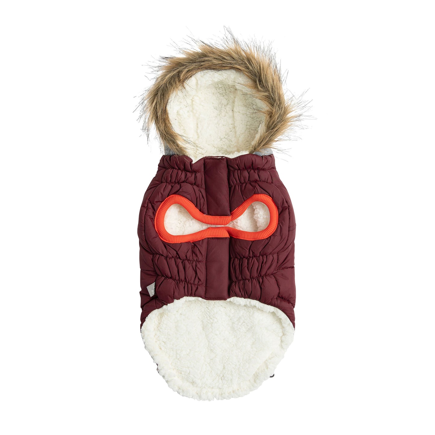 Winter Sailor Parka Burgundy Dog Jackets Premium Pet Supply - lifestyle view