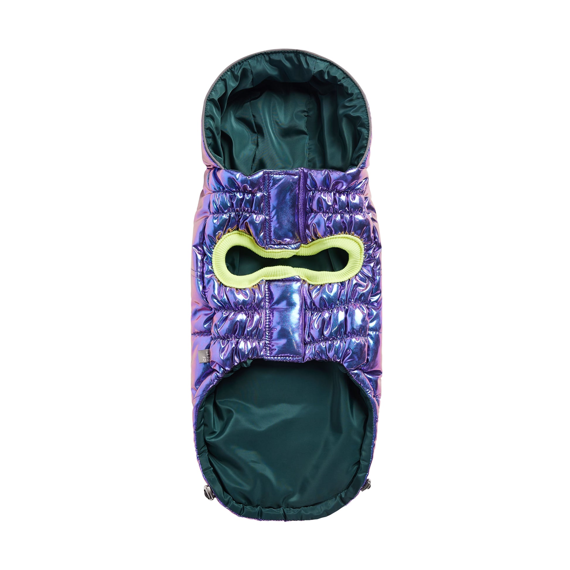 Recycled Parka Iridescent Dog Jackets Premium Pet Supply - lifestyle view