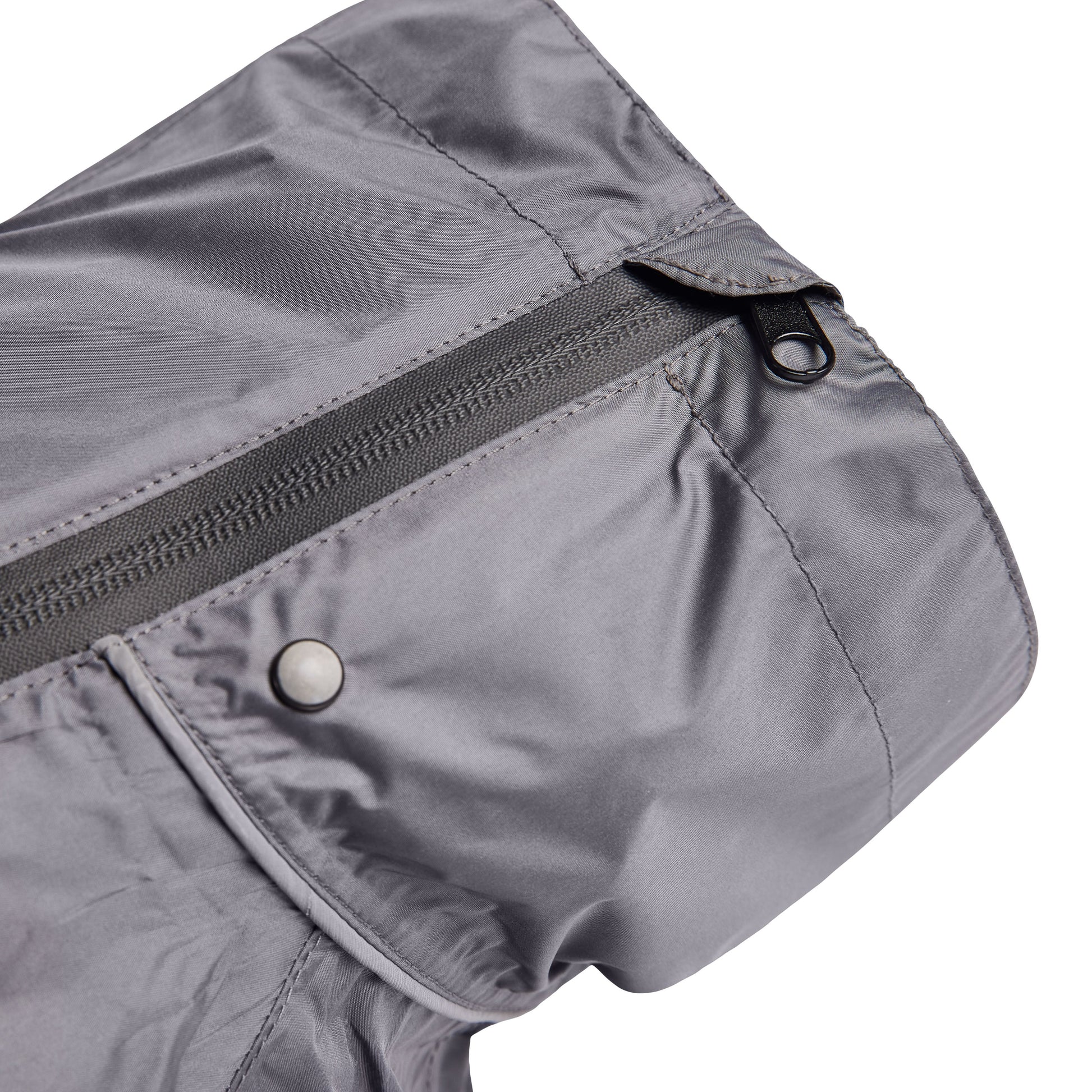 Splash Suit Charcoal Dog Raincoats Premium Pet Supply - close up view