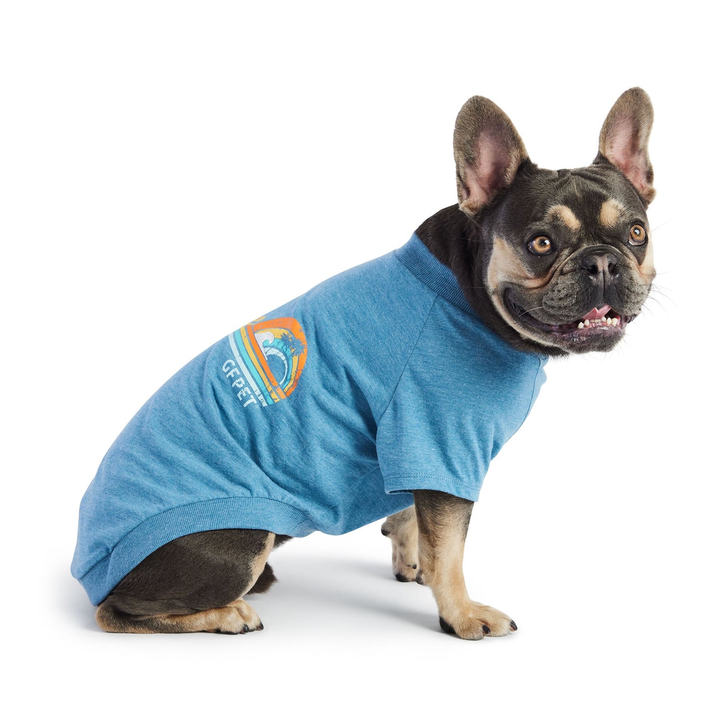 Graphic Tee Blue Dog Shirts Premium Pet Supply Premium - close up view