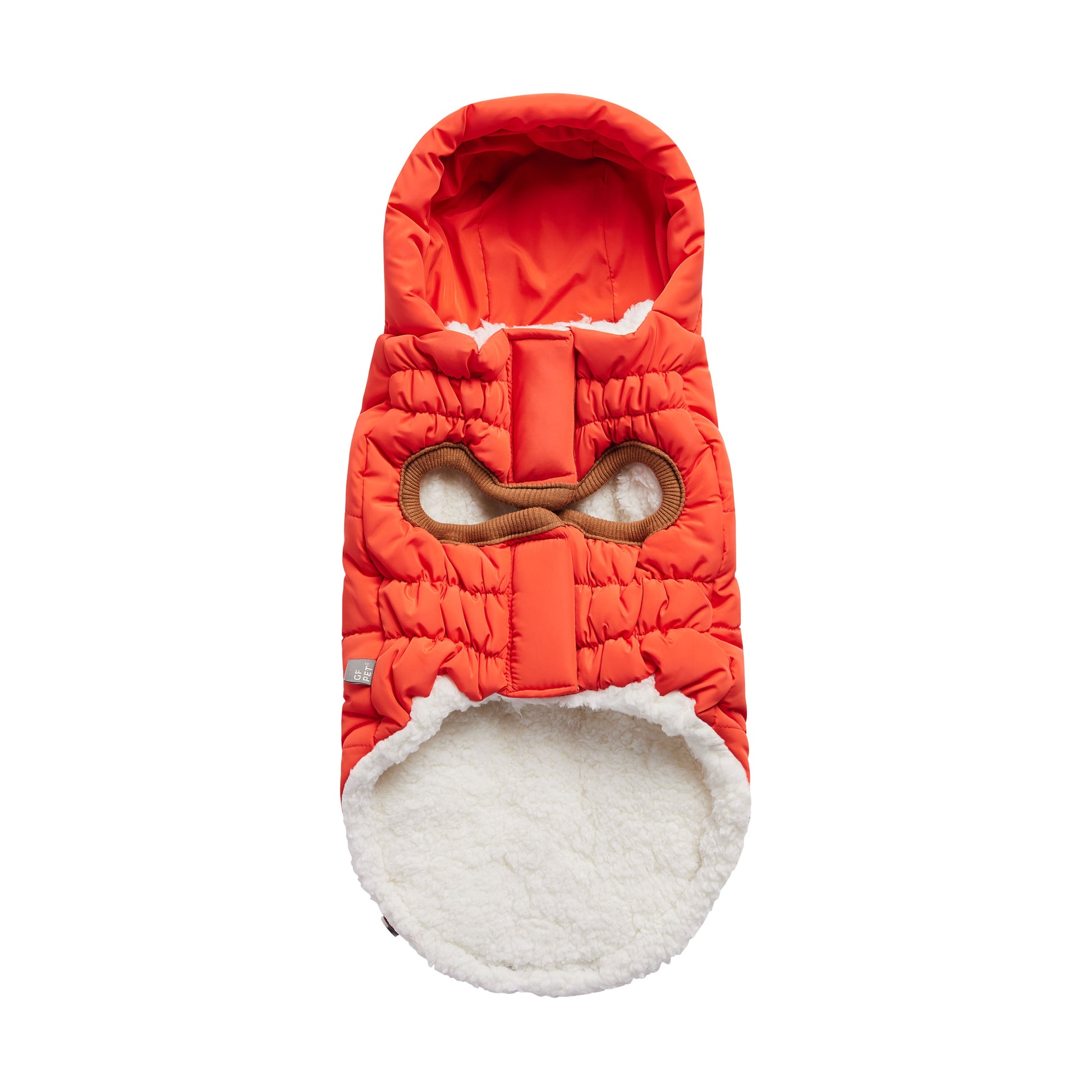 The Puff Parka Orange Dog Jackets Premium Pet Supply Premium - lifestyle view