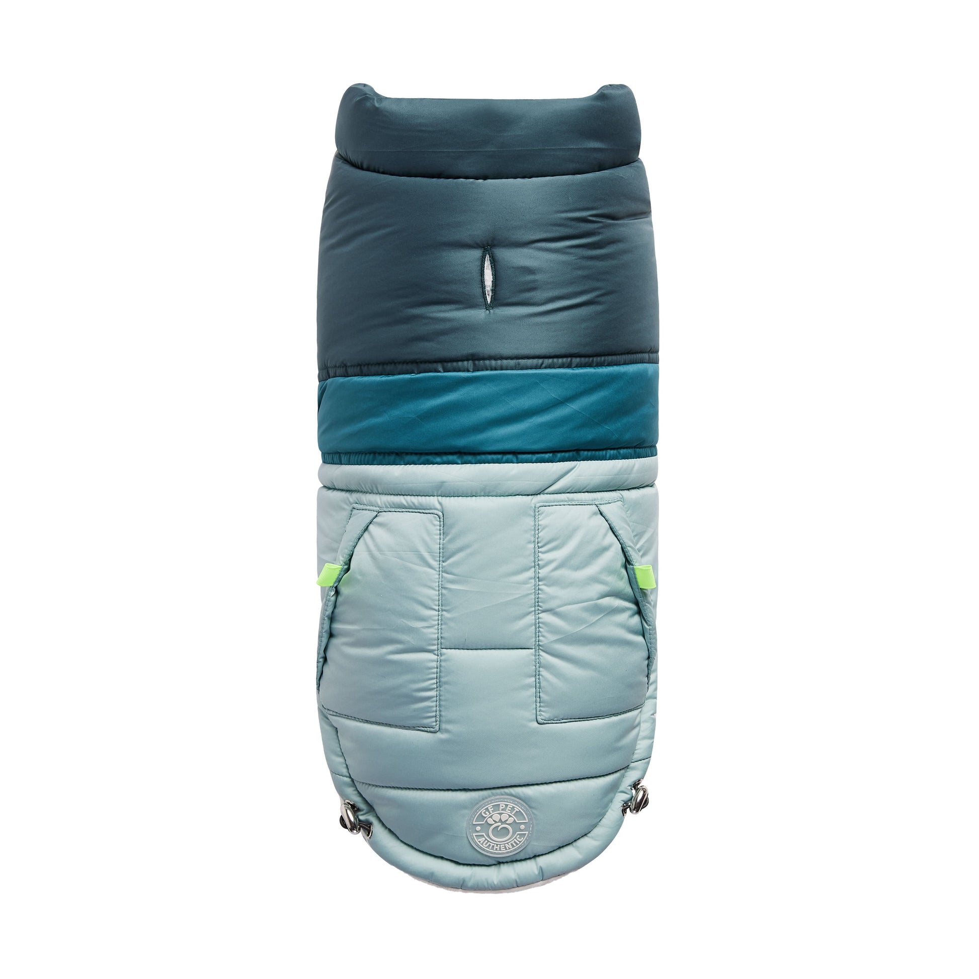Retro Puffer Light Blue Dog Apparel Premium Pet Supply - main product image