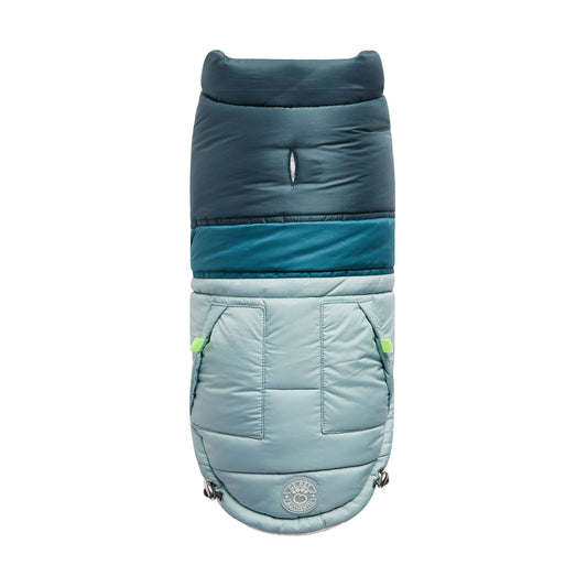 Retro Puffer Light Blue Dog Apparel Premium Pet Supply - main product image