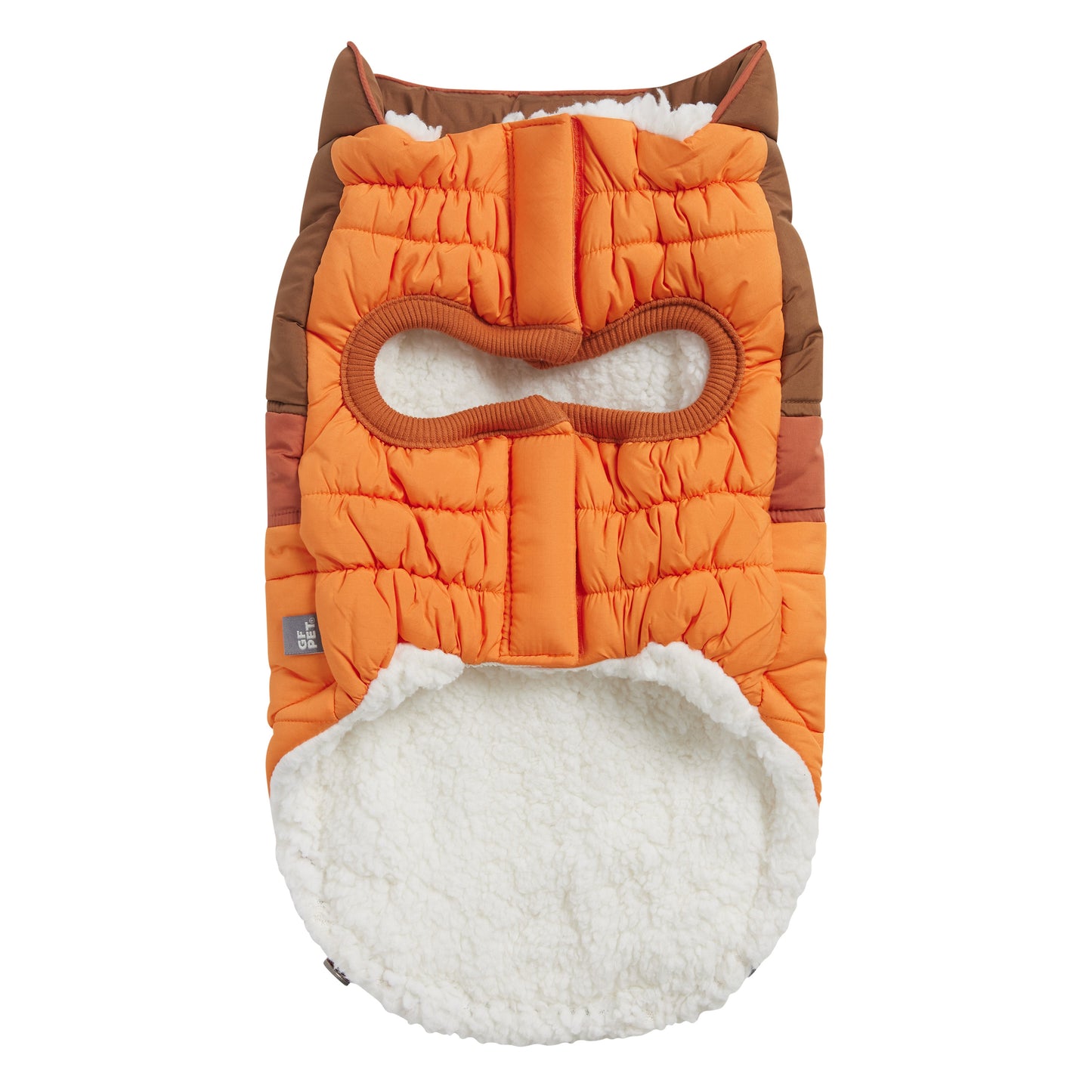 Camplife Puffer Orange Dog Apparel Premium Pet Supply - lifestyle view
