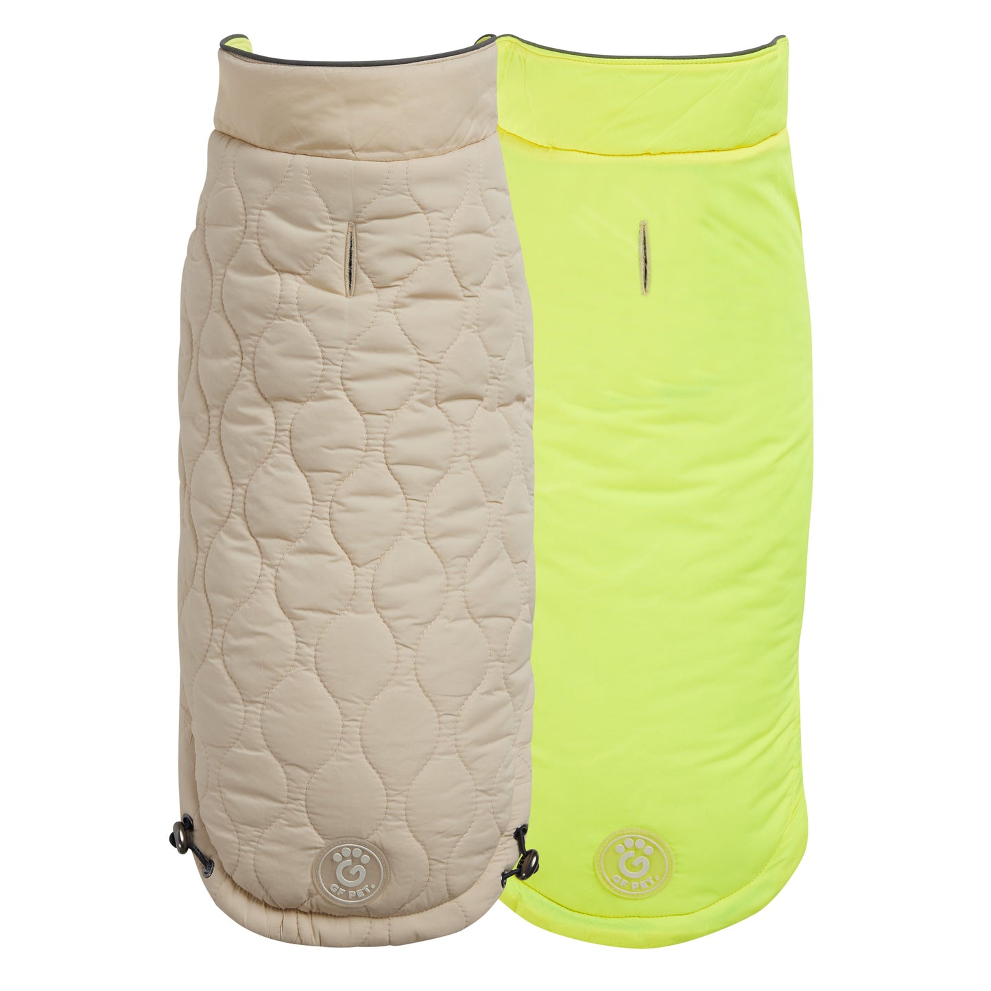 Reversible Chalet Jacket Sand Yellow Dog Jackets Premium Pet - main product image