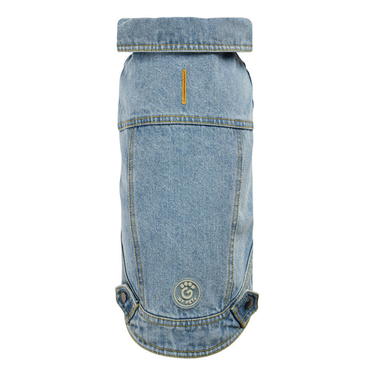 Denim Jacket All Season Light Wash Dog Jackets Premium Pet - main product image