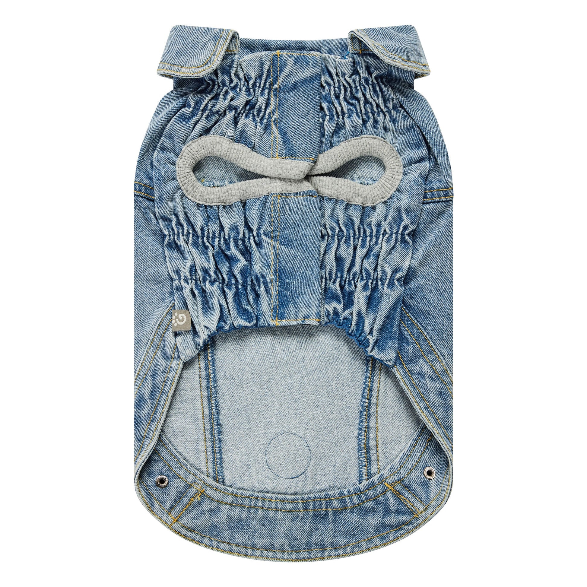 Denim Jacket All Season Light Wash Dog Jackets Premium Pet - lifestyle view