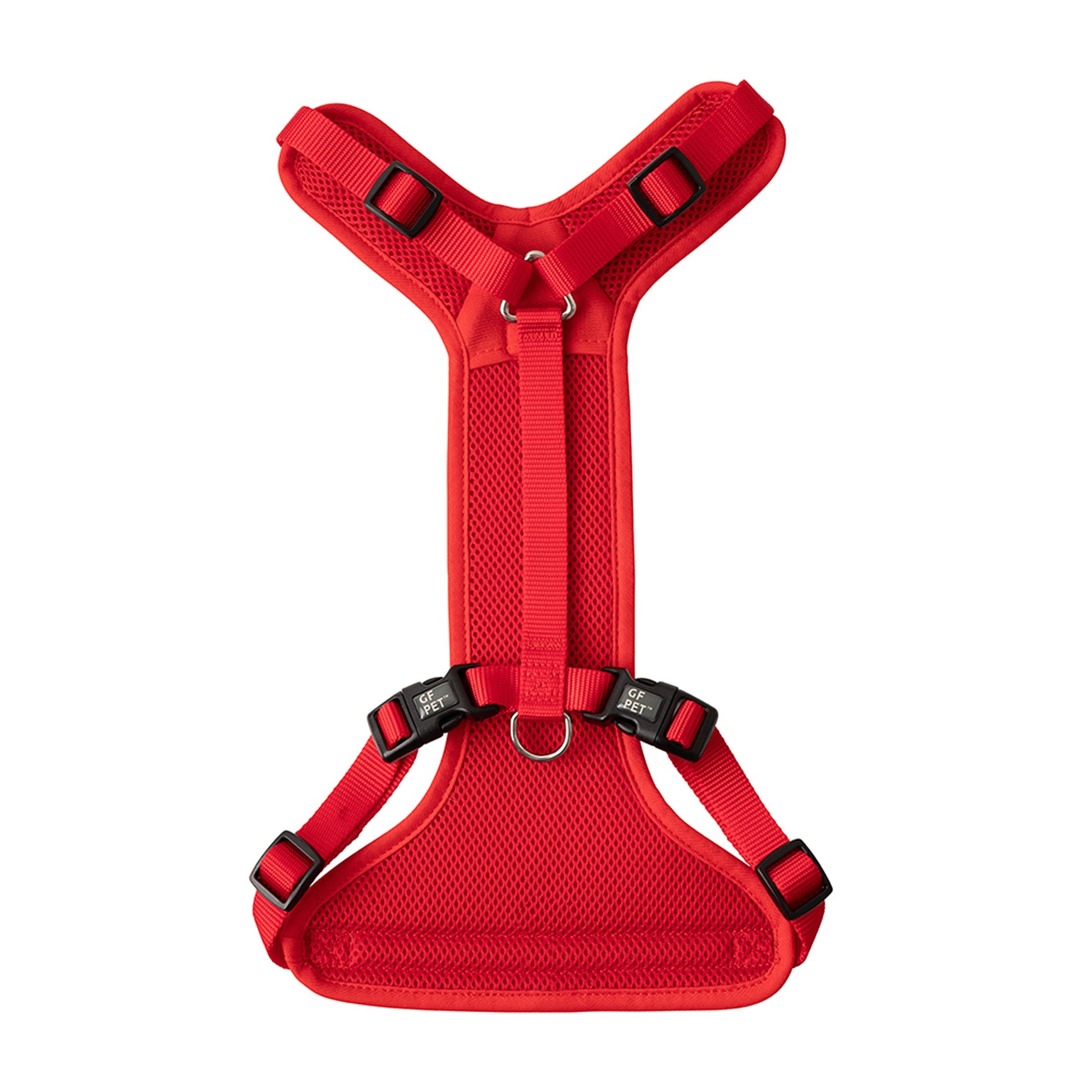 Dog Harness Travel Walking Vest Adjustable Red Comfort Premi - close up view