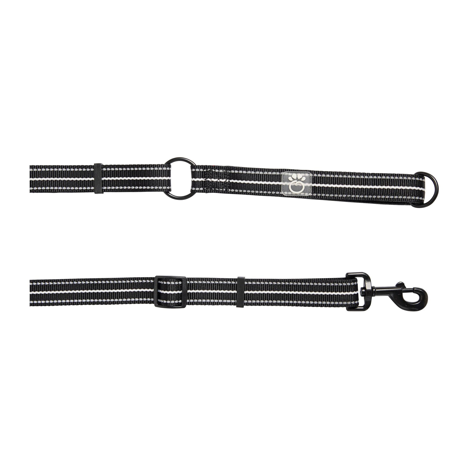 Reflective Leash Eezy 6 Black Adjustable Dog Walking Gear - main product image