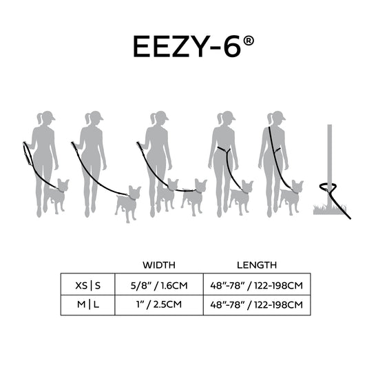 Reflective Leash Eezy 6 Red Adjustable Dog Walking Gear - detail view