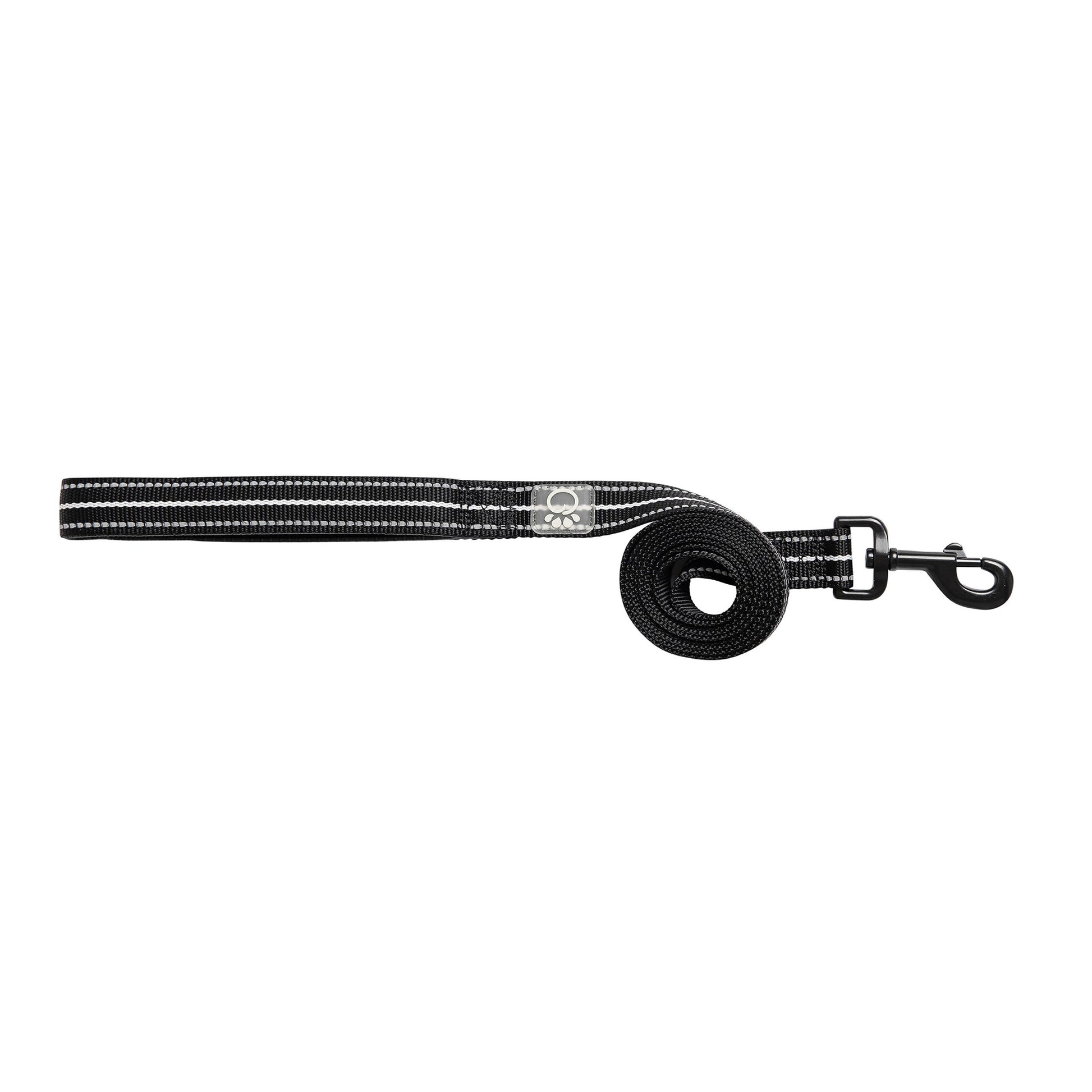 Reflective Leash Black Adjustable Dog Walking Gear Premium - detail view
