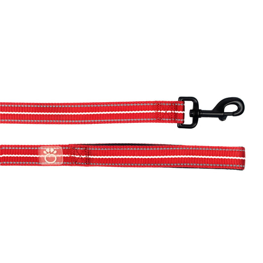 Reflective Leash Red Adjustable Dog Walking Gear Premium - main product image