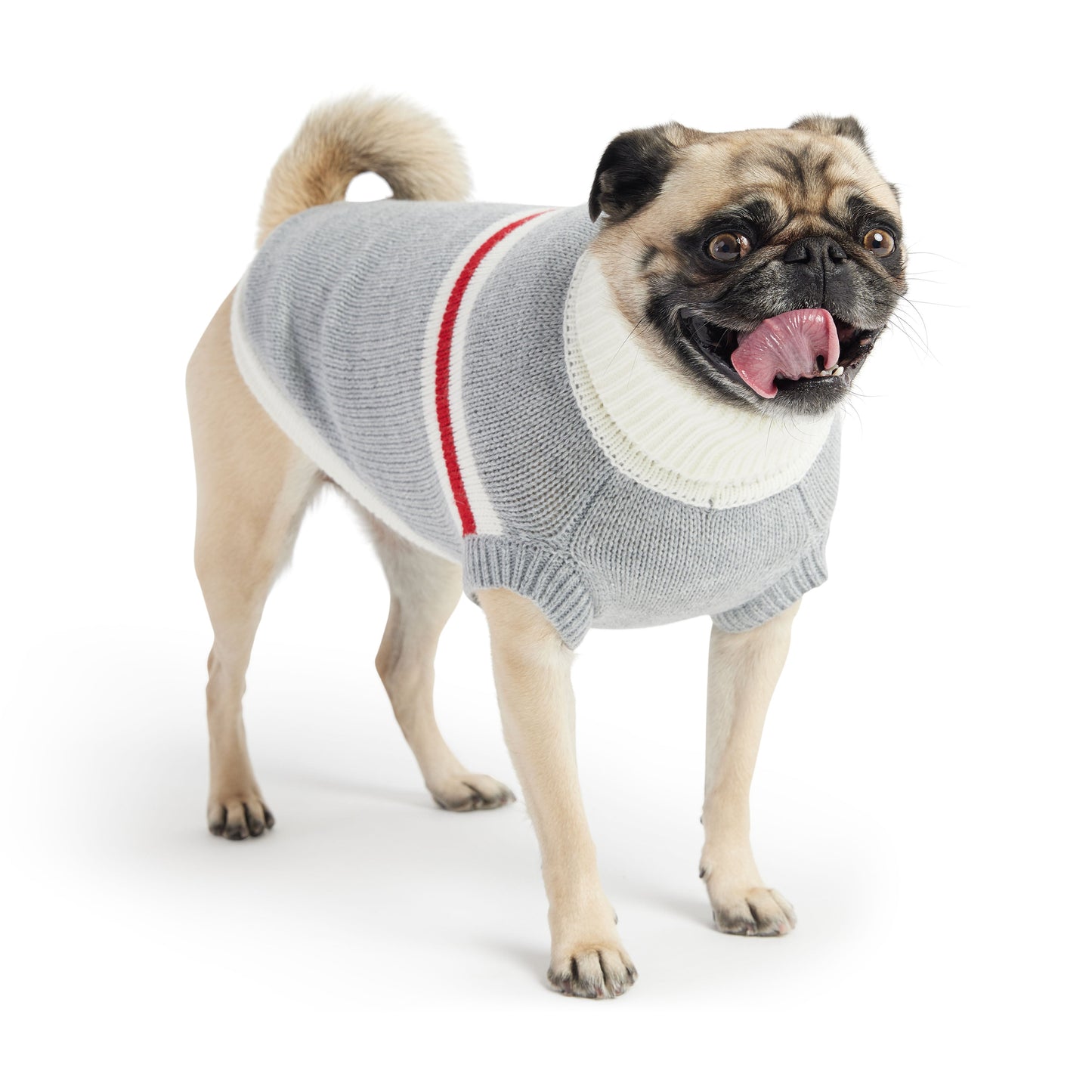 Trekking Sweater Grey Mix Dog Apparel Premium Pet Supply - detail view