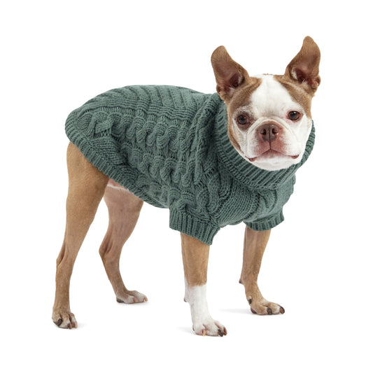 Chalet Sweater Sage Dog Sweaters Premium Pet Supply Premium - detail view