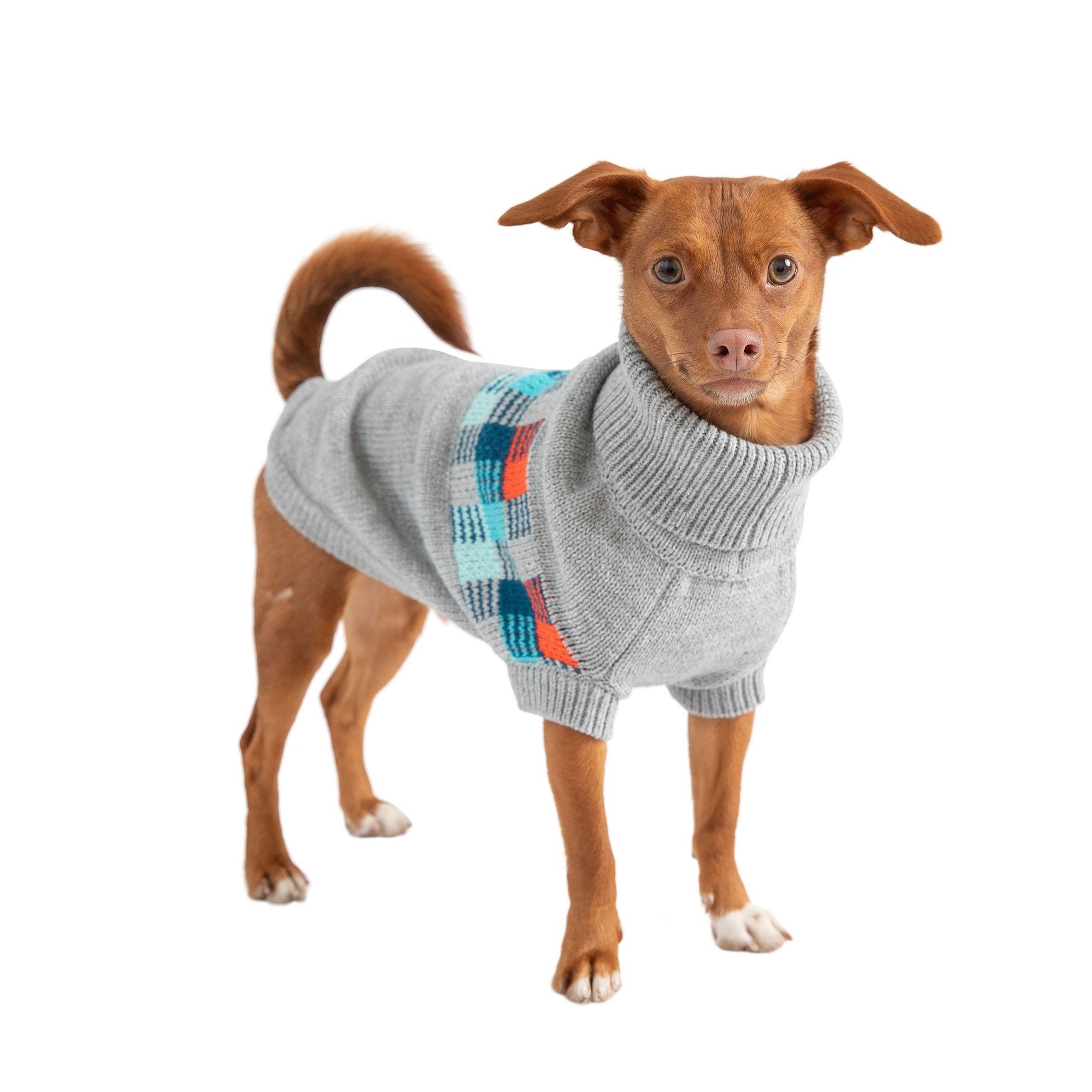 Winter Sailor Sweater Grey Mix Dog Apparel Premium Pet - detail view