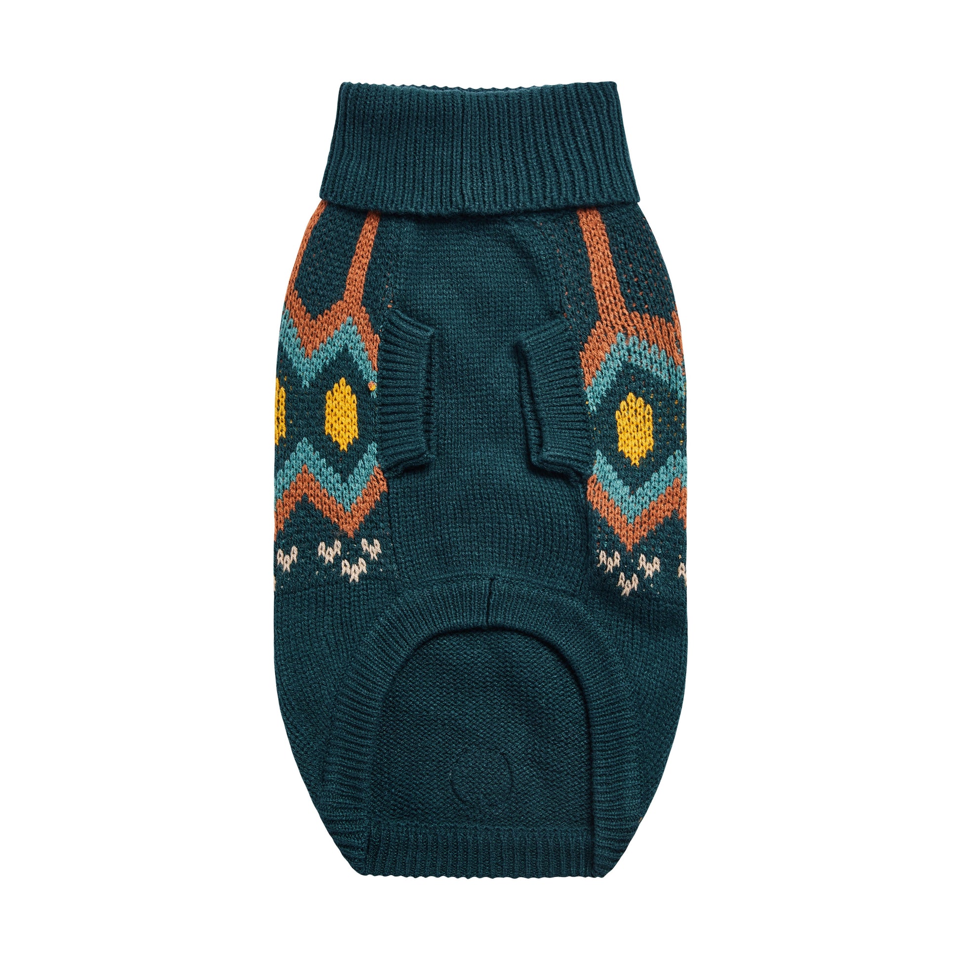 Heritage Sweater Teal Dog Apparel Premium Pet Supply Premium - lifestyle view