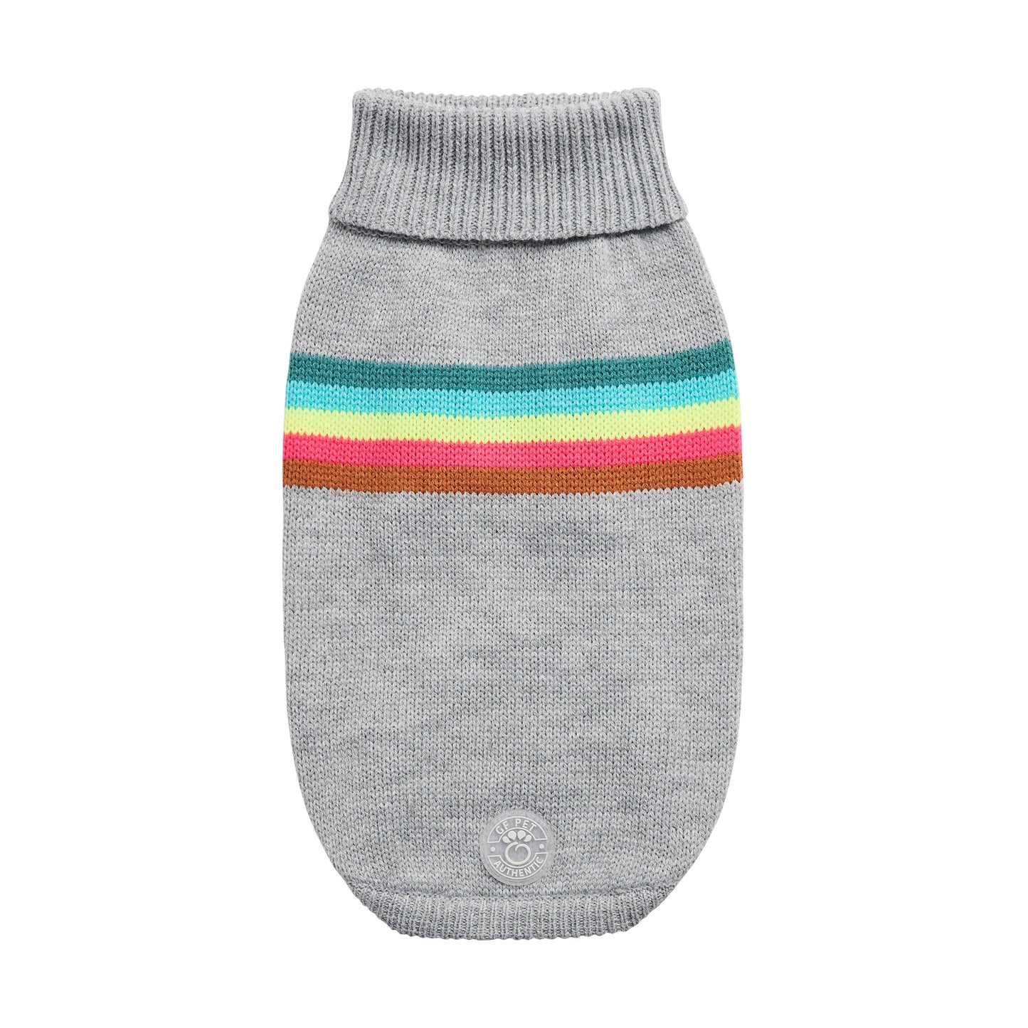 Retro Sweater Grey Mix Dog Apparel Premium Pet Supply - main product image