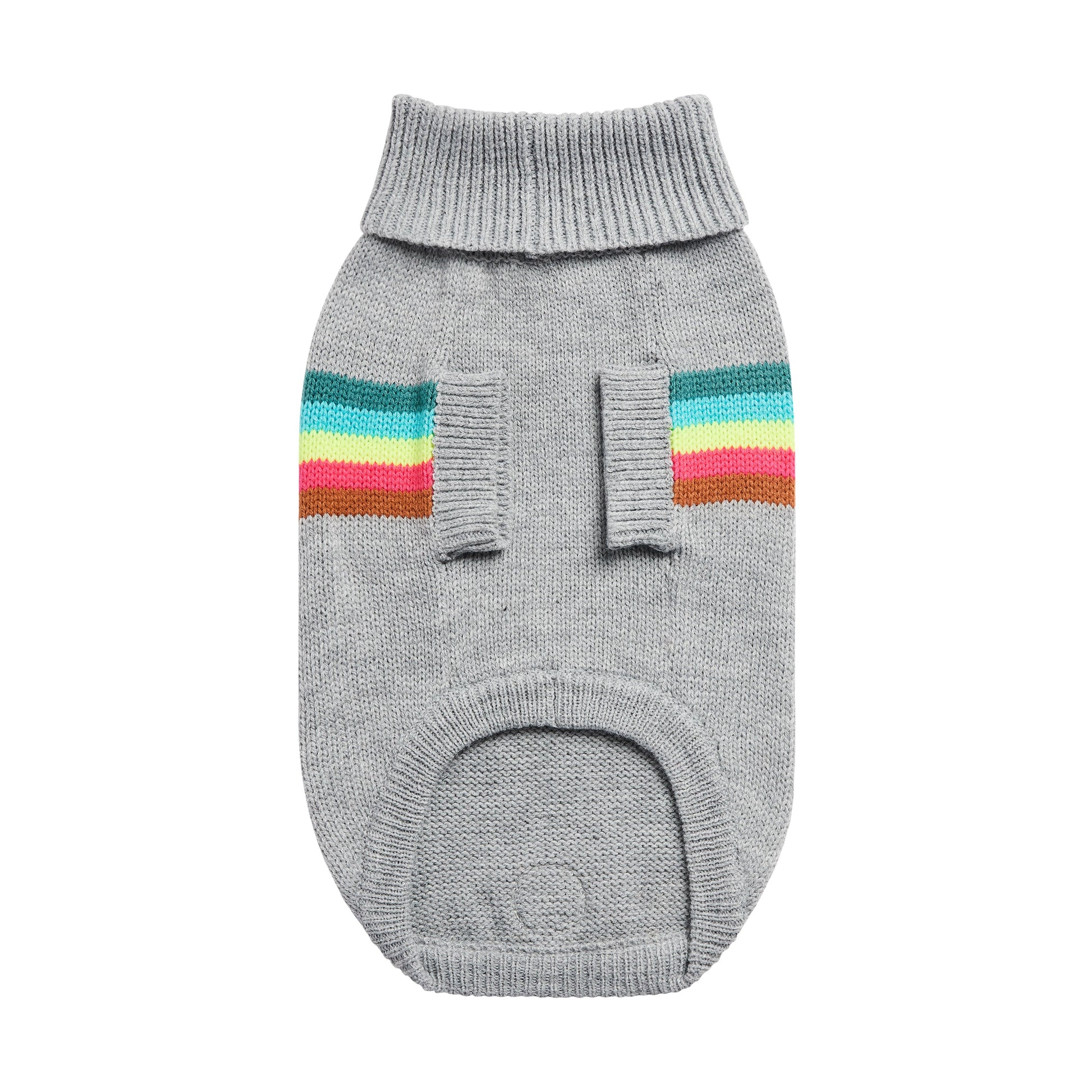 Retro Sweater Grey Mix Dog Apparel Premium Pet Supply - lifestyle view