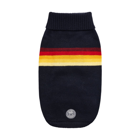 Retro Sweater Navy Dog Apparel Premium Pet Supply Premium - main product image