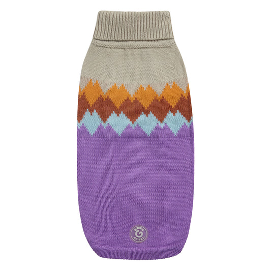 Fireside Sweater Purple Dog Apparel Premium Pet Supply - main product image