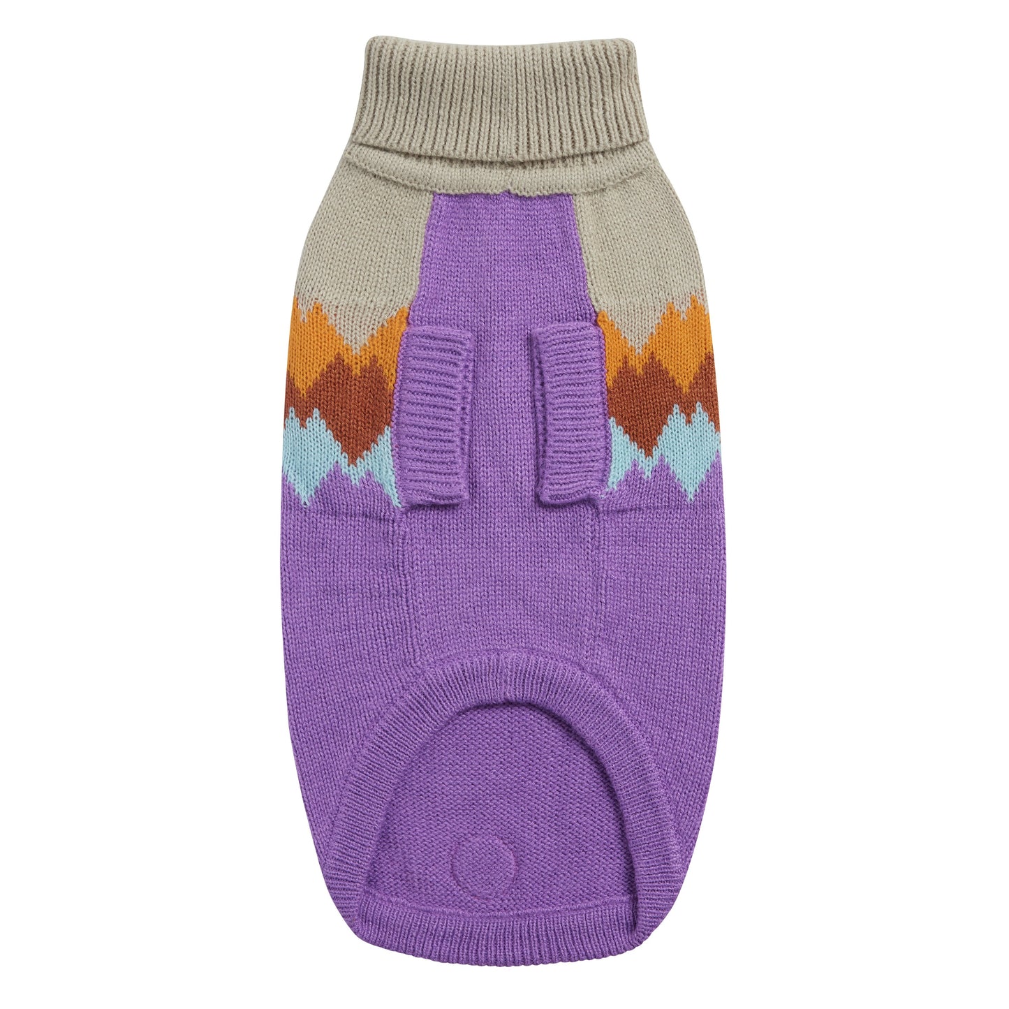 Fireside Sweater Purple Dog Apparel Premium Pet Supply - lifestyle view