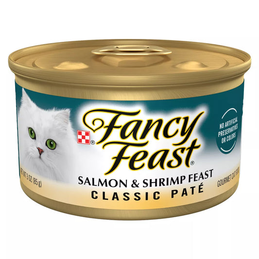Fancy Feast Classic Pate Salmon Shrimp 3Oz Wet Cat Food - main product image