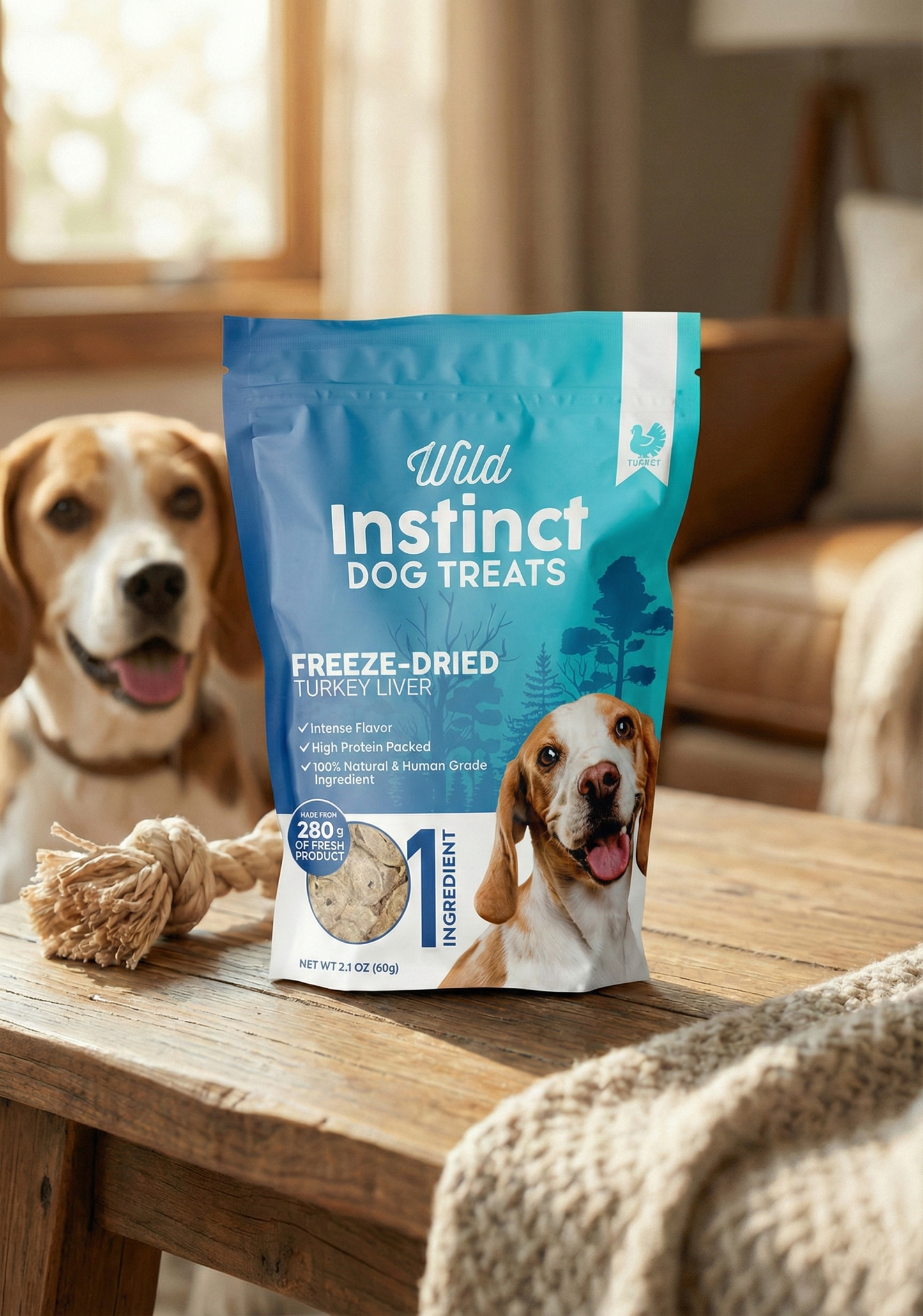 Freeze-Dried Turkey Liver Dog Treats - detail view