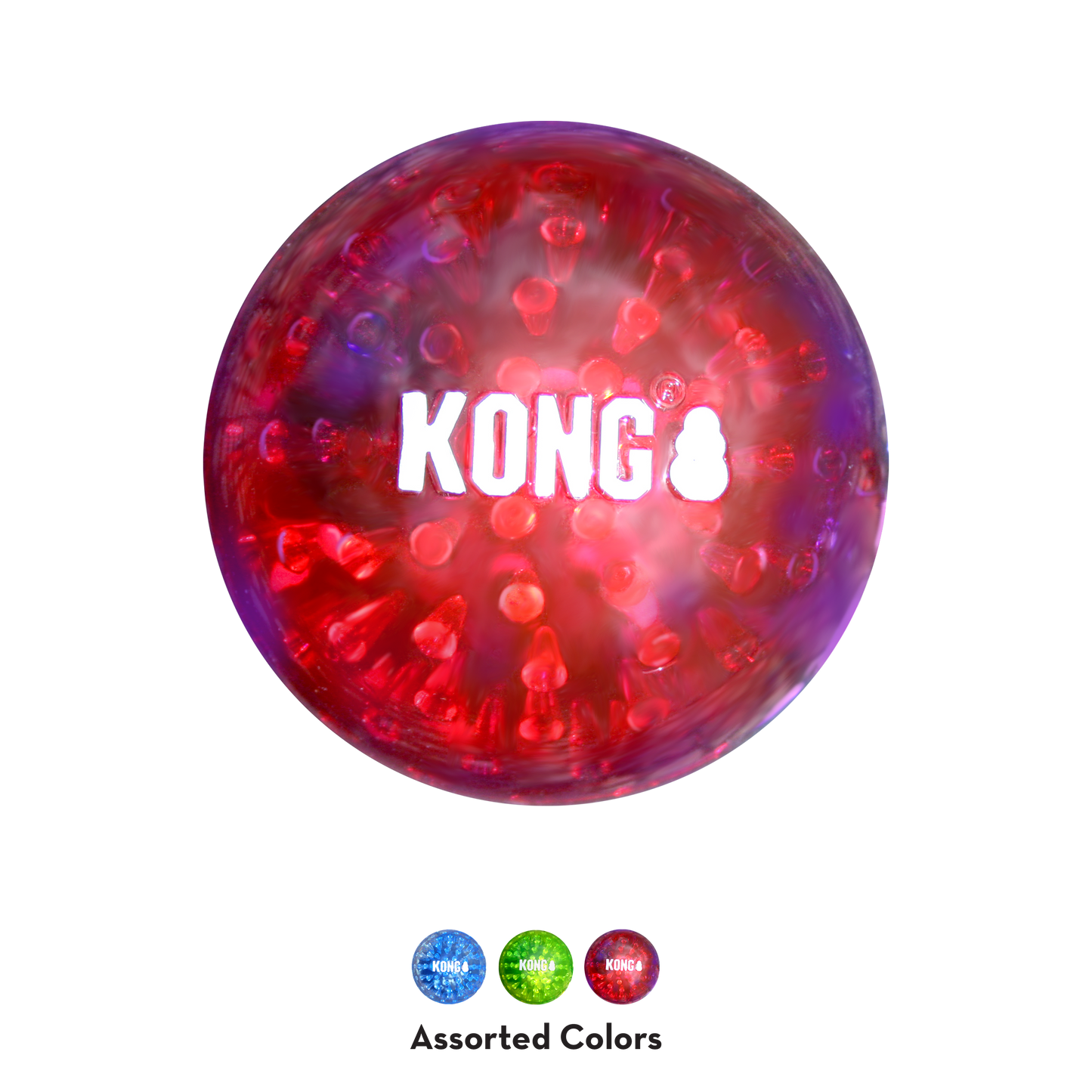 KONG Squeezz Geodz Large 2 Pack Interactive Dog Toy Durable - close up view