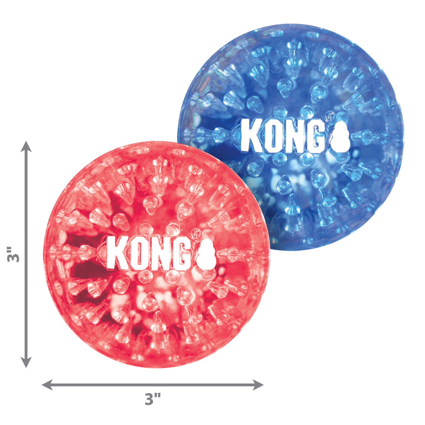 KONG Squeezz Geodz Large 2 Pack Interactive Dog Toy Durable - gallery image 6