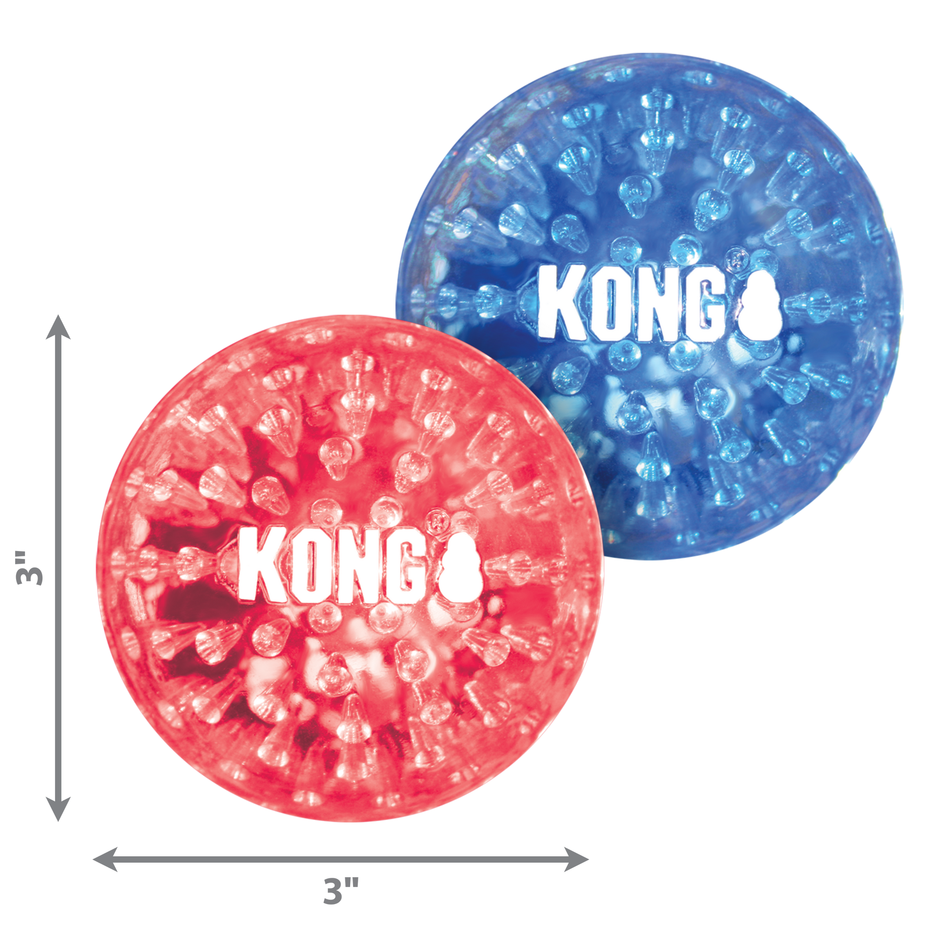 KONG Squeezz Geodz Large 2 Pack Interactive Dog Toy Durable - gallery image 6