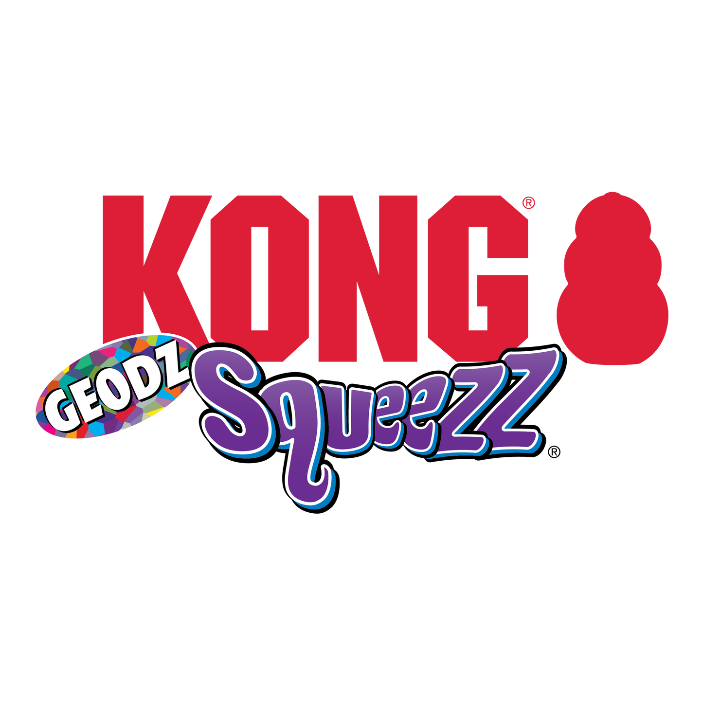 KONG Squeezz Geodz Large 2 Pack Interactive Dog Toy Durable - gallery image 5