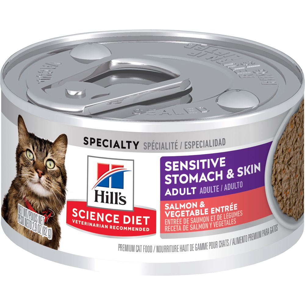 Hills Science Diet Adult Sensitive Stomach Skin Salmon Cat 2 - main product image
