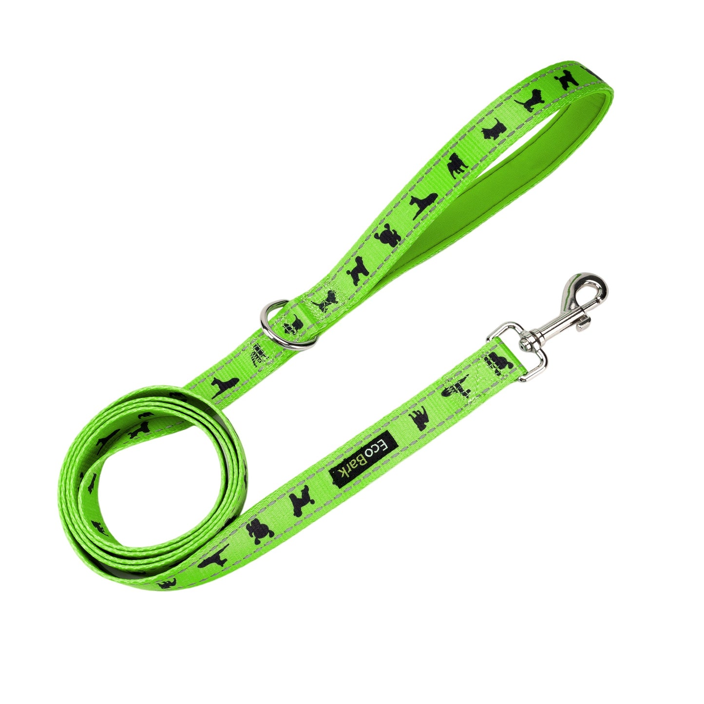 Dog Leash EcoBark Green Leash- Padded Comfort Grip Leash 4ft - gallery product image for dog leash