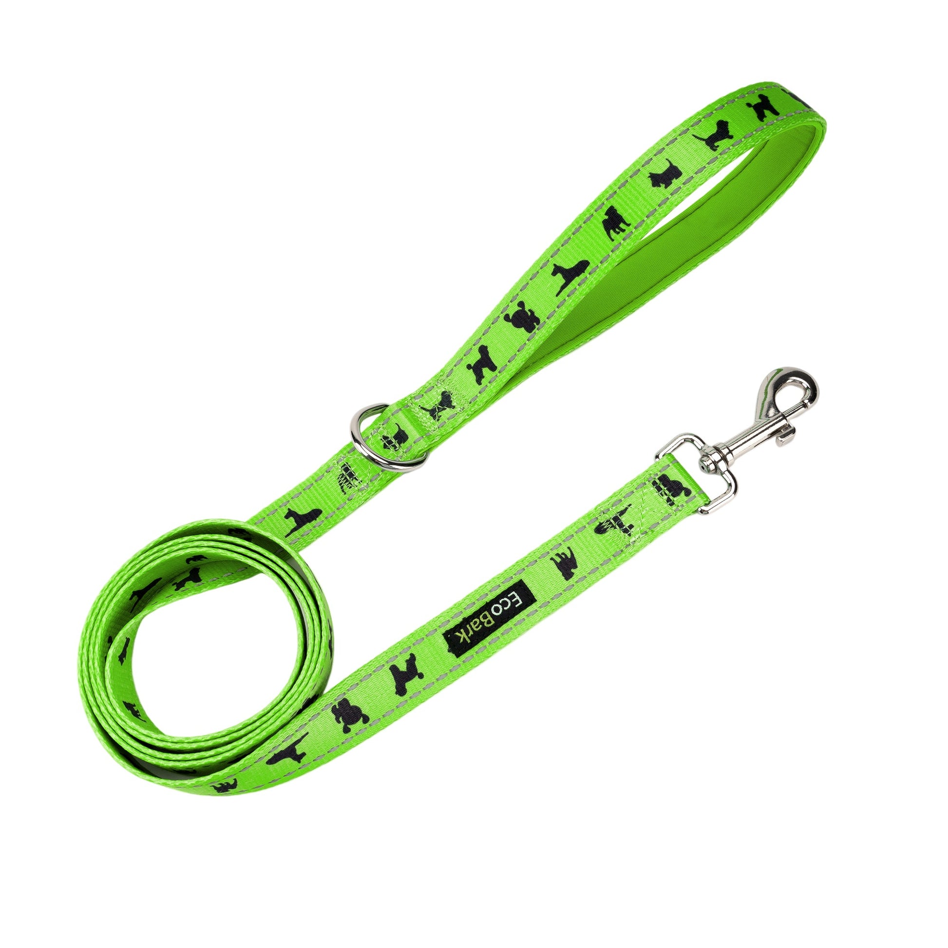 Dog Leash EcoBark Green Leash- Padded Comfort Grip Leash 4ft - gallery product image for dog leash