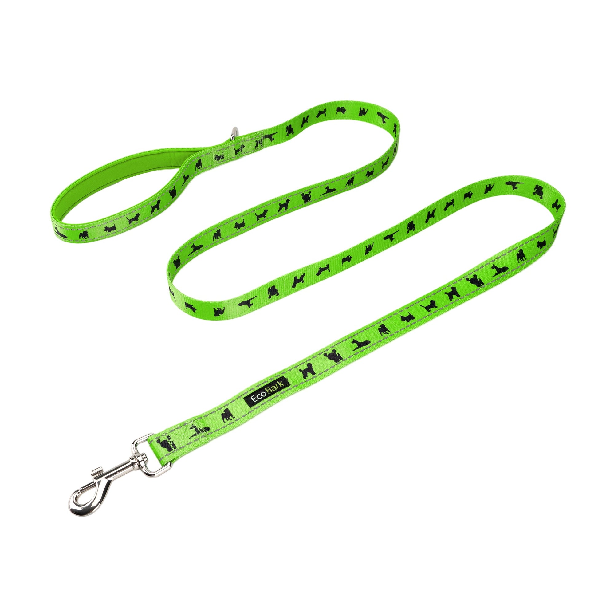 Dog Leash EcoBark Green Leash- Padded Comfort Grip Leash 4ft - gallery product image for dog leash