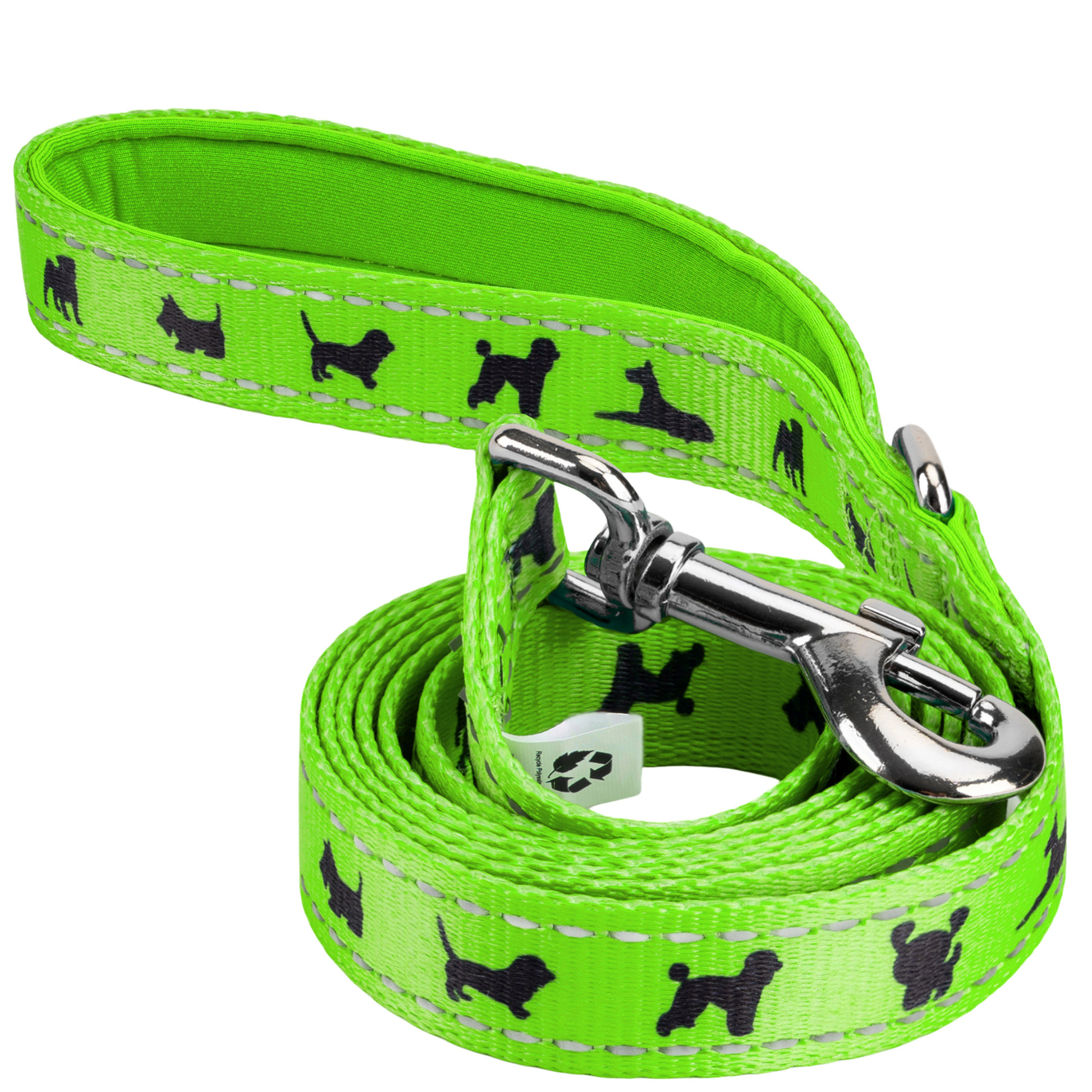 Dog Leash EcoBark Green Leash- Padded Comfort Grip Leash 4ft - main product image for dog leash