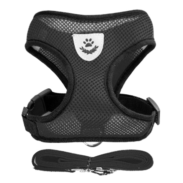 Cat Dog Harness Vest Walking Lead Adjustable Leash Dog Gear - detail view