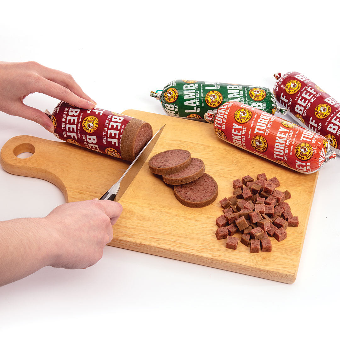 Happy Howies Beef Meat Roll Dog Treat 12Oz Dog Treats - detail view