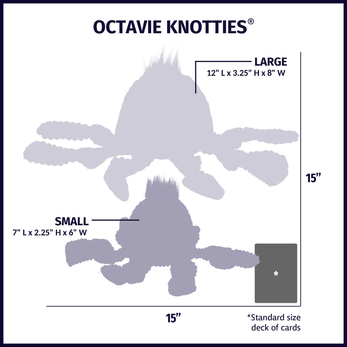 Dog Toy Octavie Octopus Knottie Plush Toy for Daily Use main product image for dogs and cats