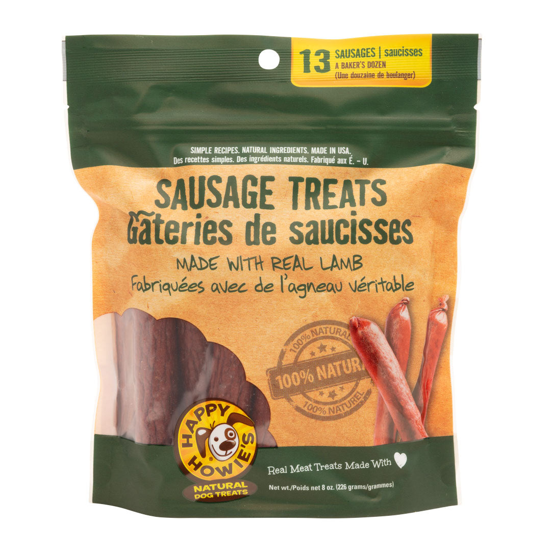 Happy Howies Lamb Sausage Bakers Dozen 4In 8Oz dog treats - main product image