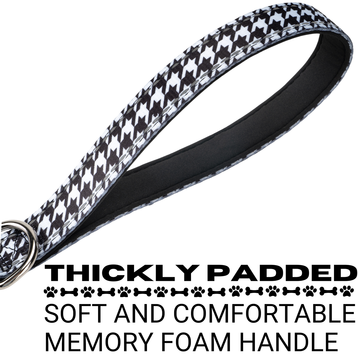Dog Leash EcoBark Houndstooth Leash- Padded Comfort Grip - gallery product image for dog leash