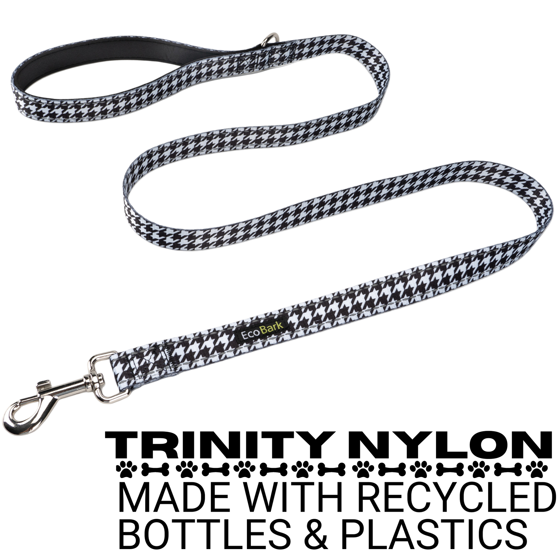 Dog Leash EcoBark Houndstooth Leash- Padded Comfort Grip - gallery product image for dog leash