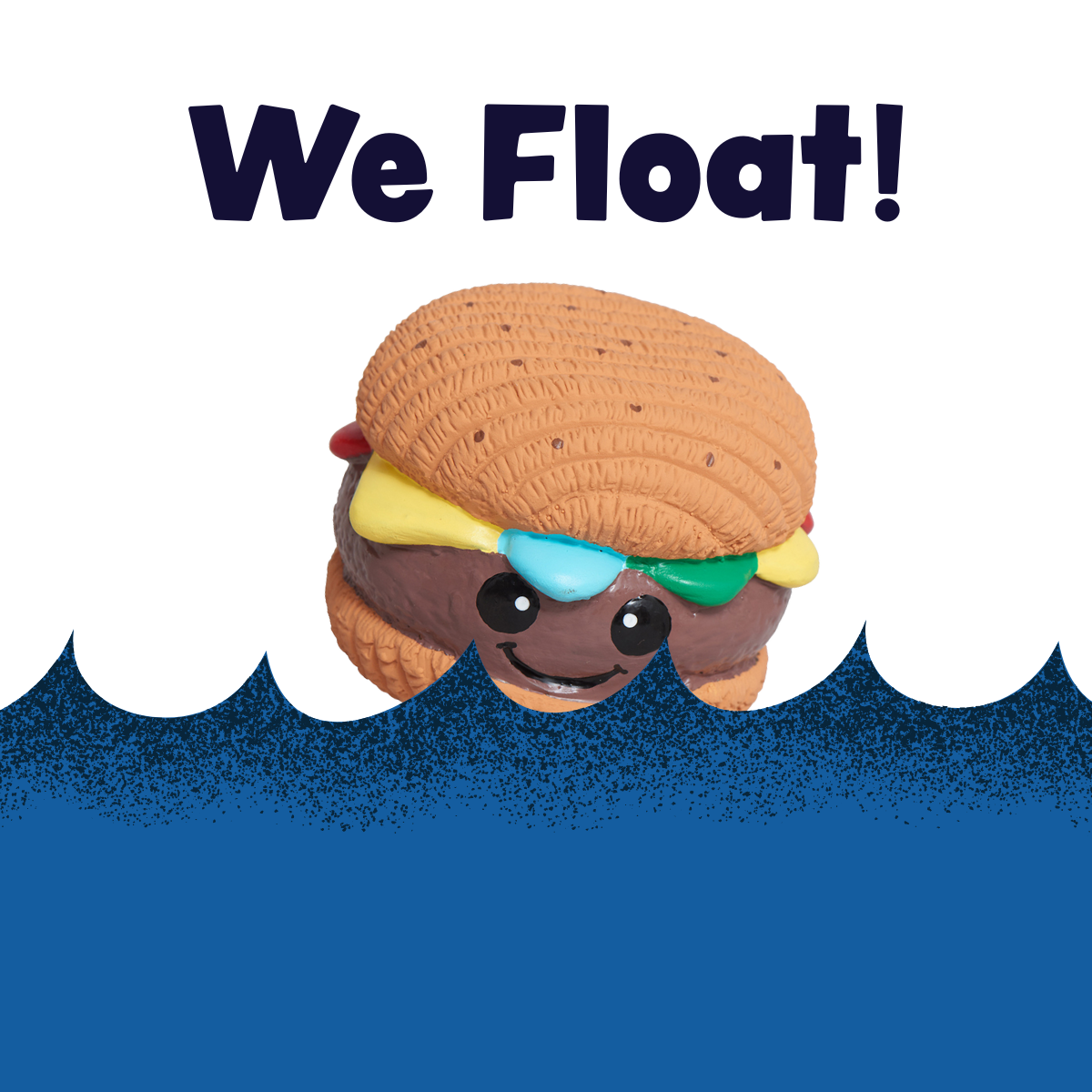 Dog Food Big Buns Foodies Hamburger Ruff-Tex Latex Ball Toy main product image for dogs and cats