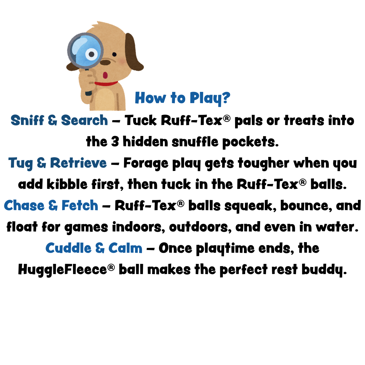 Pet Toy HuggleSnuffles SnuffleSphere Puzzle Ball for Comfort main product image for dogs and cats