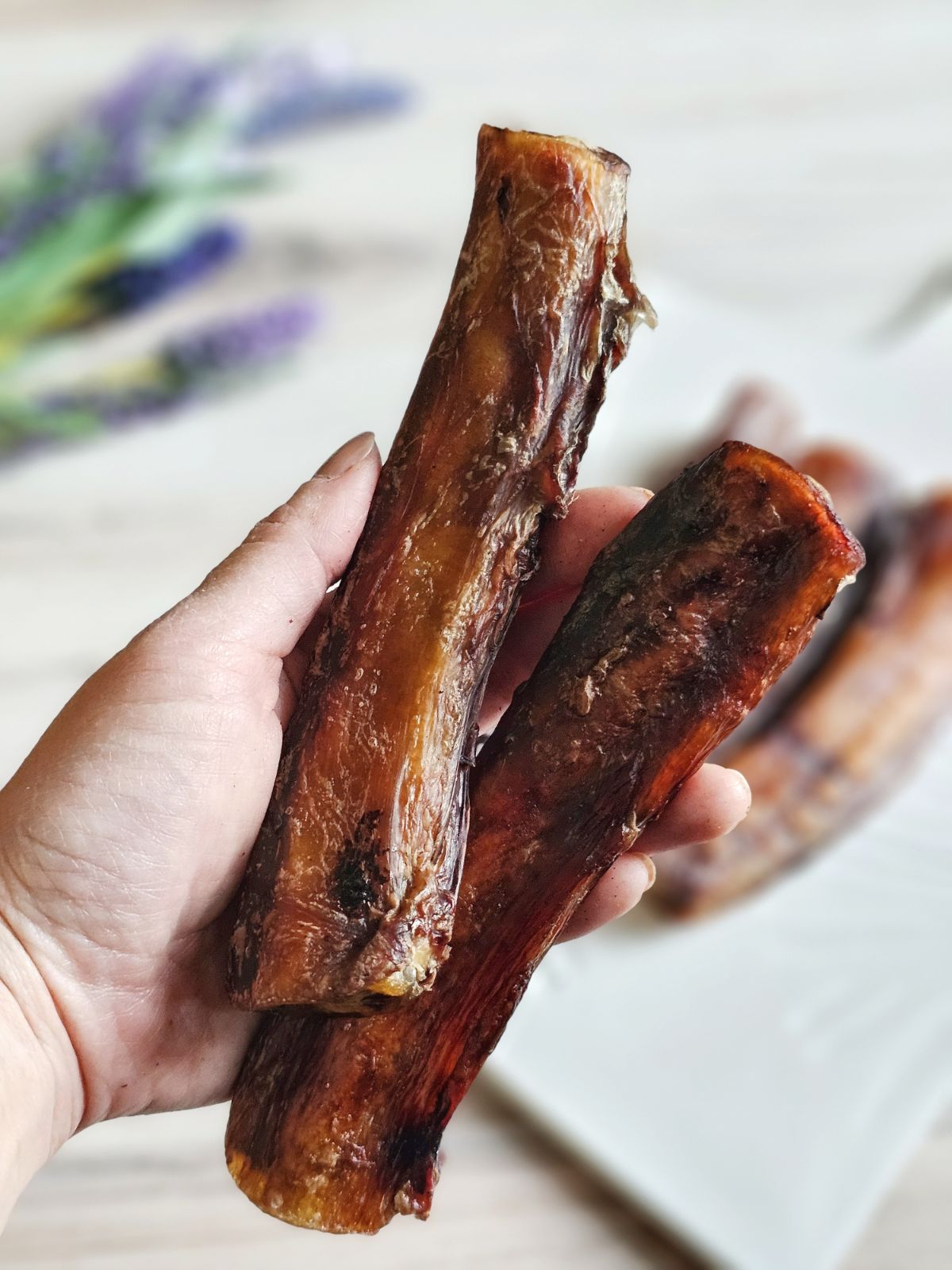 Dog Treats Beef Pizzle Single Ingredient Chews Natural Rewar - lifestyle view